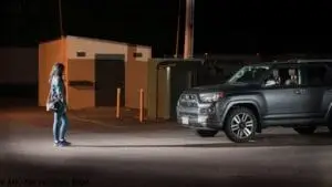 Mastering Situational Awareness Dark parking lot woman and car