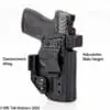 Smith Wesson MP Shield plus with Optics IWB Holster for concealed carry Adjustable Ride Height Concealment wing
