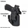 Echelon holster with concealment wing and optics cut