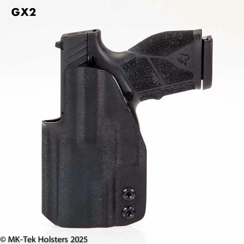 GX2 holster with mid ride sweat guard