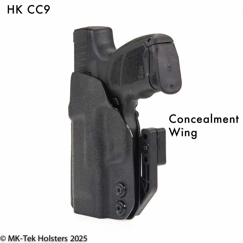 HK CC9 holster with concealment wing