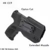 HK CC9 holster extended muzzle