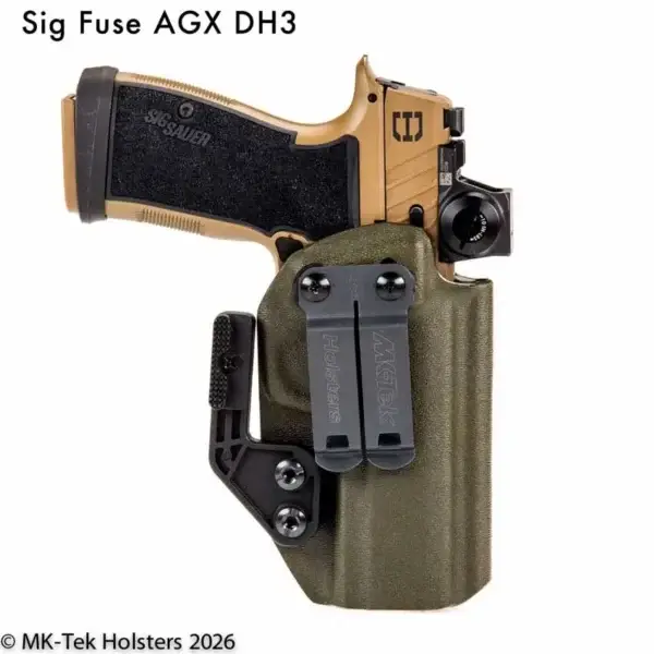 Sig Fuse AGX DH3 IWB Holster with Wing and DCC Clip