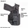 Sw Shield X Comp Carry with Tuck n Roll Holster