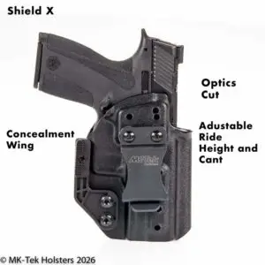 Sw Shield X Comp Carry with Tuck n Roll Holster