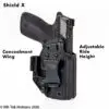 Sw Shield X Comp Carry with concealment wing holster